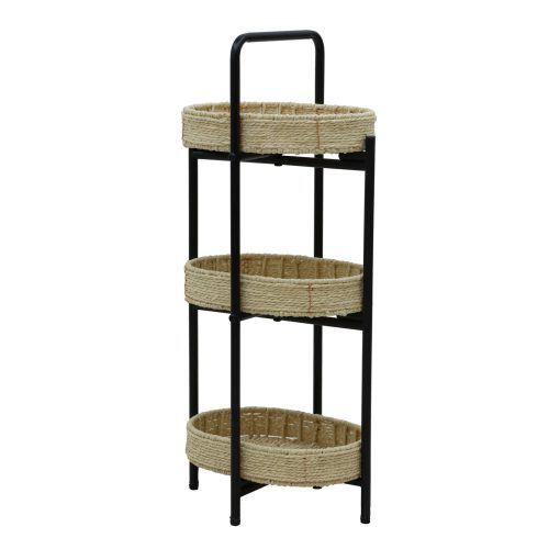 3 Tiers Tray Tables Paper Rope Woven