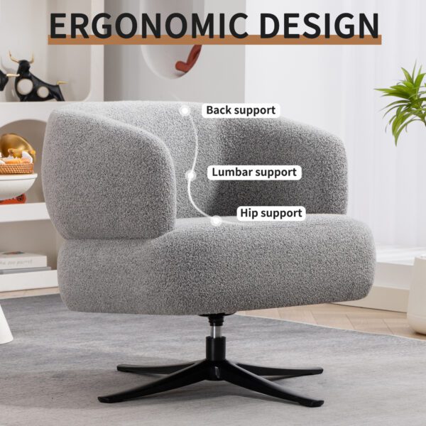 Cuddle-style leisure swivel sofa chair, suitable for balconies, studies and living rooms