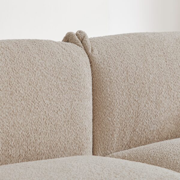 Oversized Loveseat Sofa for Living Room, Sherpa Sofa with Metal Legs