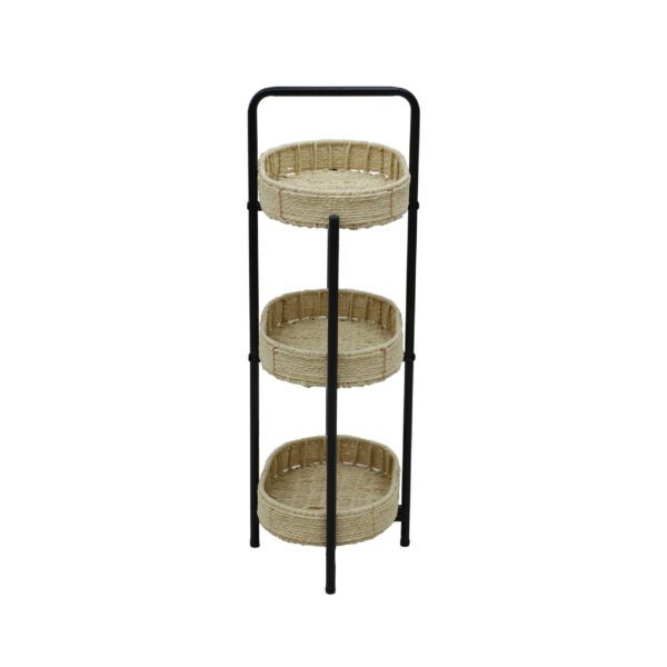3 Tiers Tray Tables Paper Rope Woven