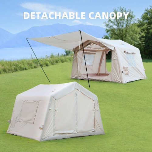 8 m ² Inflatable Tents for Camping, Blow Up Tent with Hand Pump