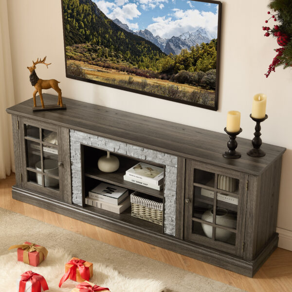 70" Modern TV Stand with 2-Door Storage