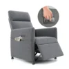 Power Recliner Chair for  Leather Electric Recliner w/ Footrest & Backrest, Padded Seat, Compact for Small Spaces, Home Theater & Living Room