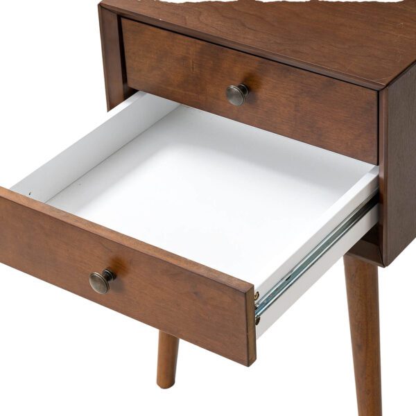 Nightstand with 2-Drawers, Small Side End Table with Storage