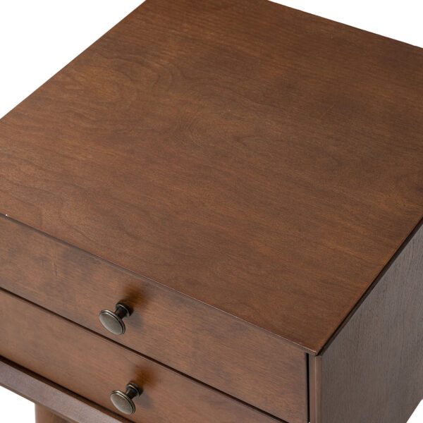 Nightstand with 2-Drawers, Small Side End Table with Storage