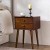 Nightstand with 2-Drawers, Small Side End Table with Storage
