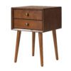 Nightstand with 2-Drawers, Small Side End Table with Storage