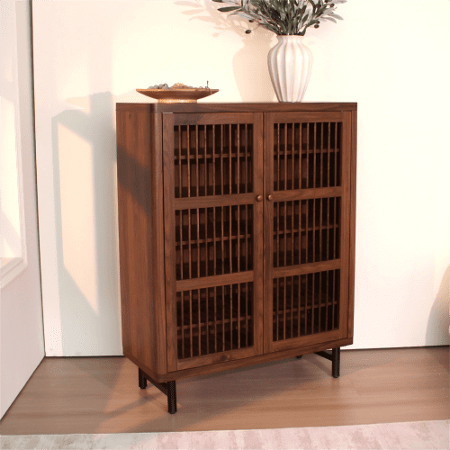 Shoe Cabinet with Shutter Doors