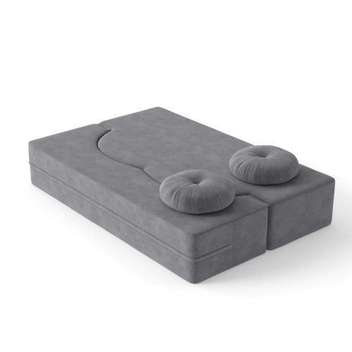 Convertible Plush Corduroy Foam-Filled Sleeper Sofa Bed