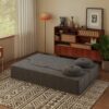 Convertible Plush Corduroy Foam-Filled Sleeper Sofa Bed