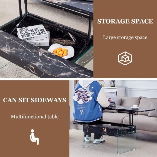 43.3-inch Lift-Top Coffee Table w/Storage