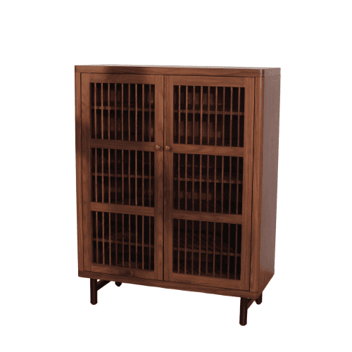 Shoe Cabinet with Shutter Doors