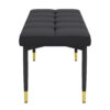 47*16 Inch Multifunctional Black Shoe Bench - Faux PU Cushion
