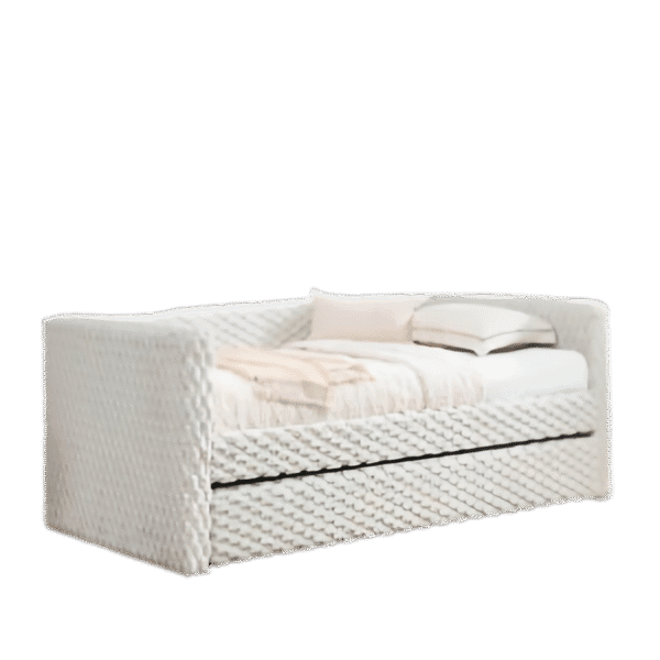 Upholstered sofa bed,The bottom pulls out to form a bed