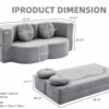 Convertible Plush Corduroy Foam-Filled Sleeper Sofa Bed