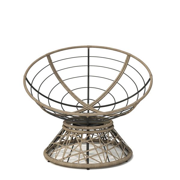 40" Ergonomic Wicker Chair with Cloud Thick Density Fabric Cushion