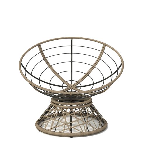 40" Ergonomic Wicker Chair with Cloud Thick Density Fabric Cushion