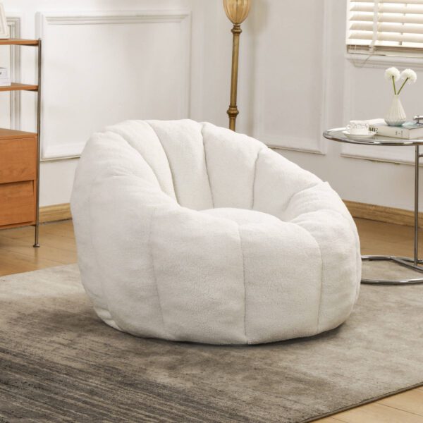 Bean Bag Sofa Chair with Armrests Stuffed High-Density Foam