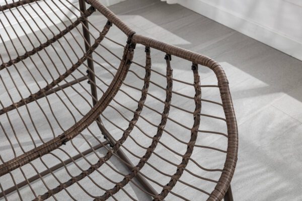 Spun-polyester Outdoor Rattan Rocking Chair,Padded Cushion Rocker Recliner Chair Outdoor for Front Porch