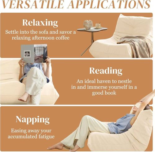 Luxury Accent Chair Button-Tufted Detail White Microfiber Comfy Chair Living Room Furniture