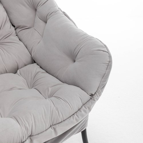 Comfortable Upholstered Lounge Chair with Footrest