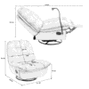 reclining lazy chair, mobile phone holder