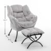 Comfortable Upholstered Lounge Chair with Footrest