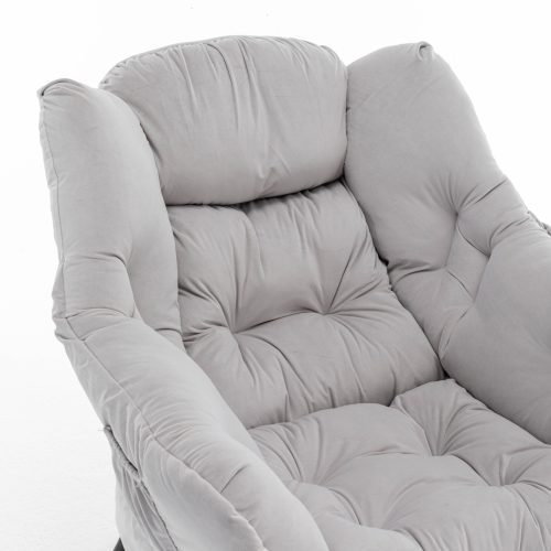 Comfortable Upholstered Lounge Chair with Footrest