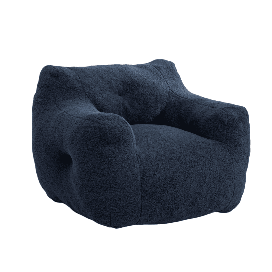 Bean Bag Sofa Chair with Armrests Stuffed High-Density Foam