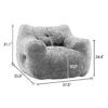 Bean Bag Sofa Chair with Armrests Stuffed High-Density Foam