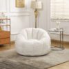 Bean Bag Sofa Chair with Armrests Stuffed High-Density Foam