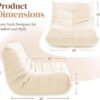 Luxury Accent Chair Button-Tufted Detail White Microfiber Comfy Chair Living Room Furniture