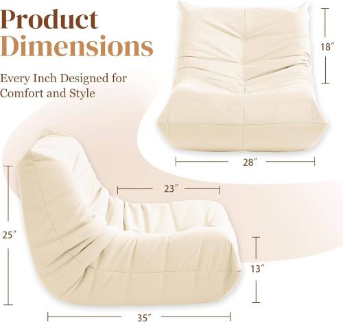 Luxury Accent Chair Button-Tufted Detail White Microfiber Comfy Chair Living Room Furniture
