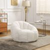 Bean Bag Sofa Chair with Armrests Stuffed High-Density Foam