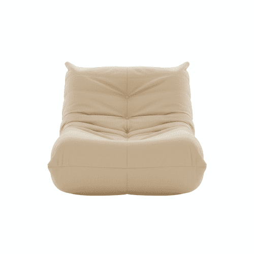 Luxury Accent Chair Button-Tufted Detail White Microfiber Comfy Chair Living Room Furniture