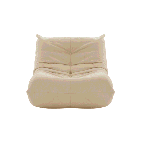 Luxury Accent Chair Button-Tufted Detail White Microfiber Comfy Chair Living Room Furniture