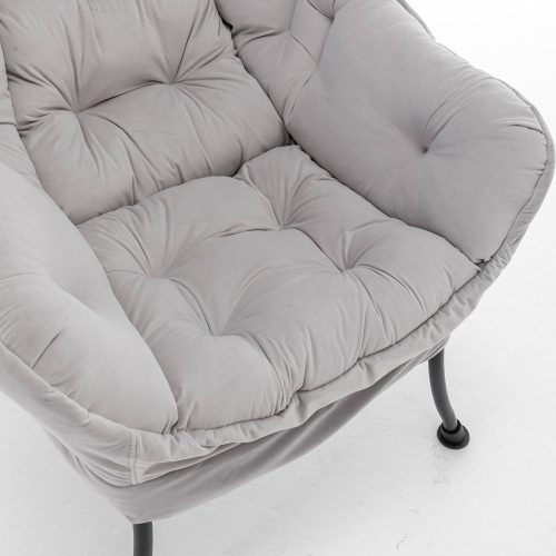 Comfortable Upholstered Lounge Chair with Footrest