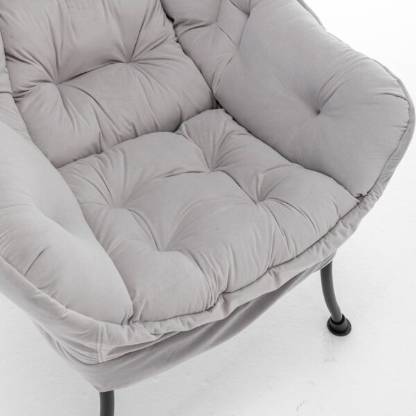 Comfortable Upholstered Lounge Chair with Footrest