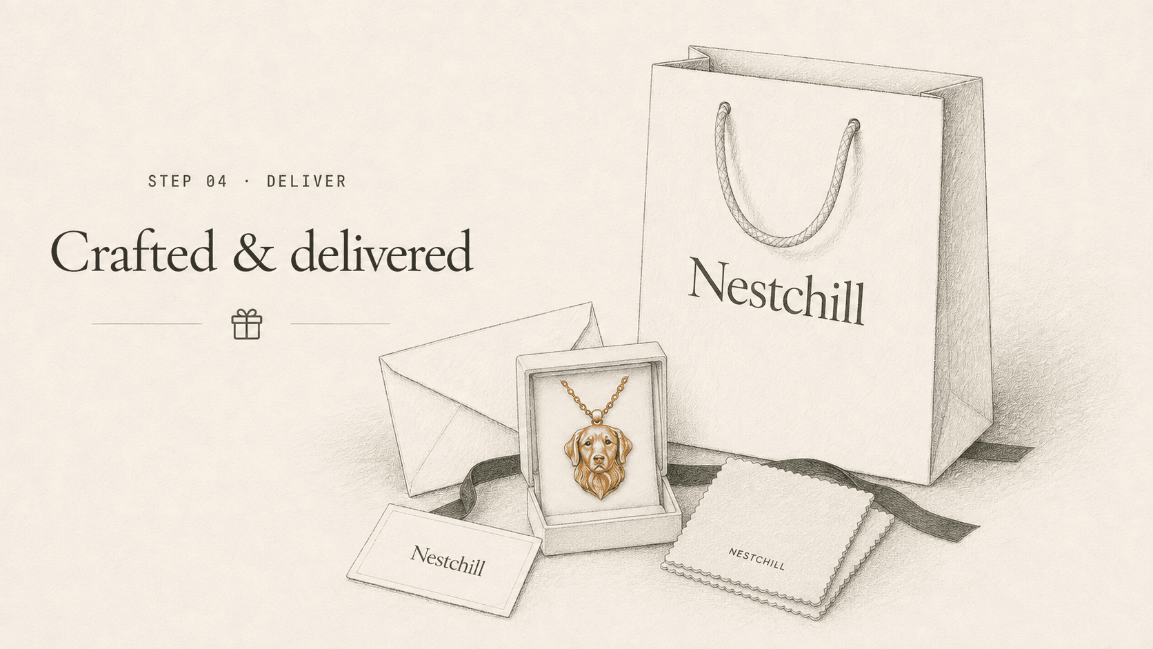 Chapter IV: The finished pendant, hand-polished and packed in a velvet box